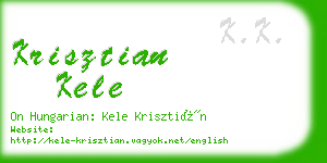 krisztian kele business card